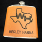 Wesley Hanna Logo Leather-Wrapped Flask